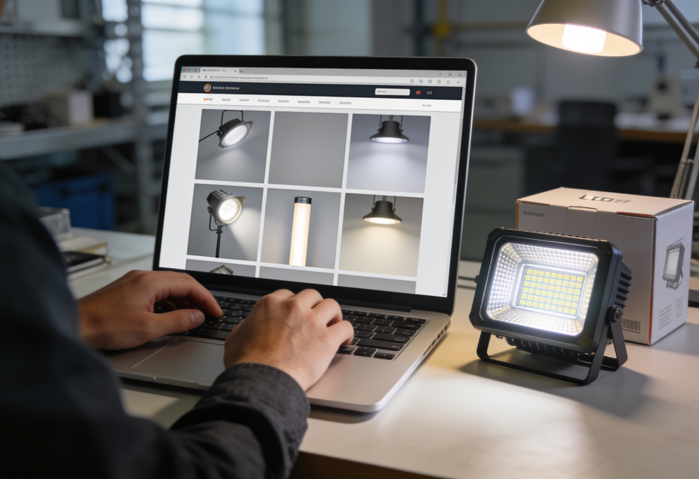 Browsing the Morgan Hope LED lighting range on the new online store
